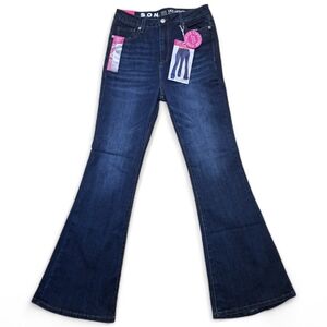 S.O.N.G Song Lace Up Back Fit N Flare Jeans Size 9/29